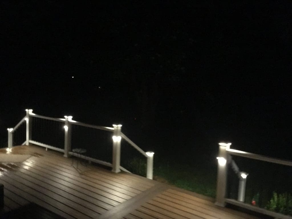 deck railing with built in lights
