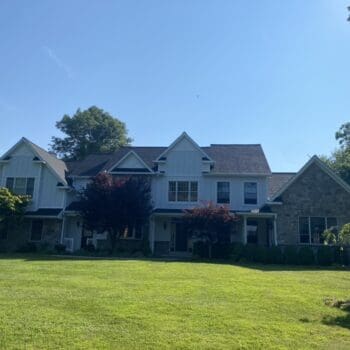 distant view of Stucco to James Hardie Siding – Lafayette Hill, PA