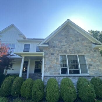 front view of home project with Stucco to James Hardie Siding – Lafayette Hill, PA