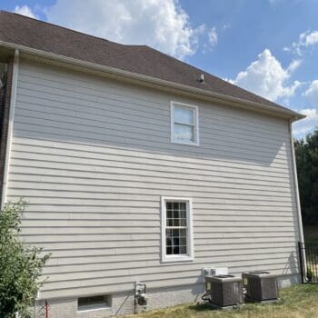 side of a home in Chalfont with new hardie siding