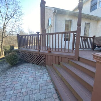 Richboro PA home before stucco removal and deck replacement - 3